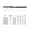 Stainless Steel Swage Stud Threaded Terminal