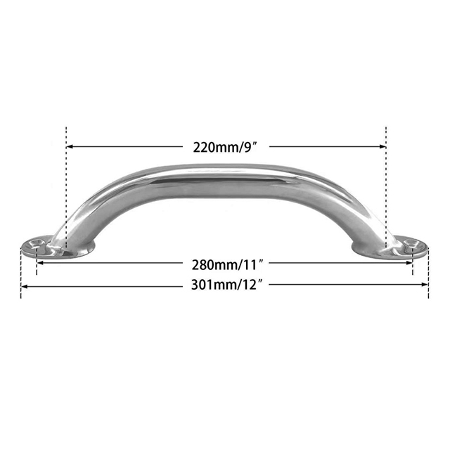 Marine Polished Boat Handrail