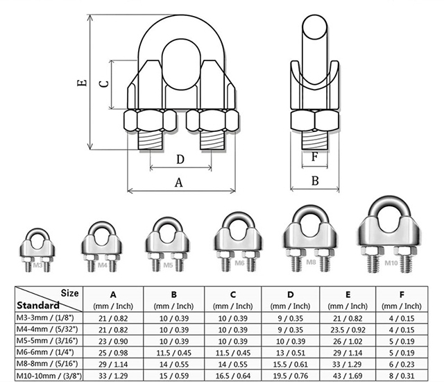 Stainless Steel Wire Rope Clip